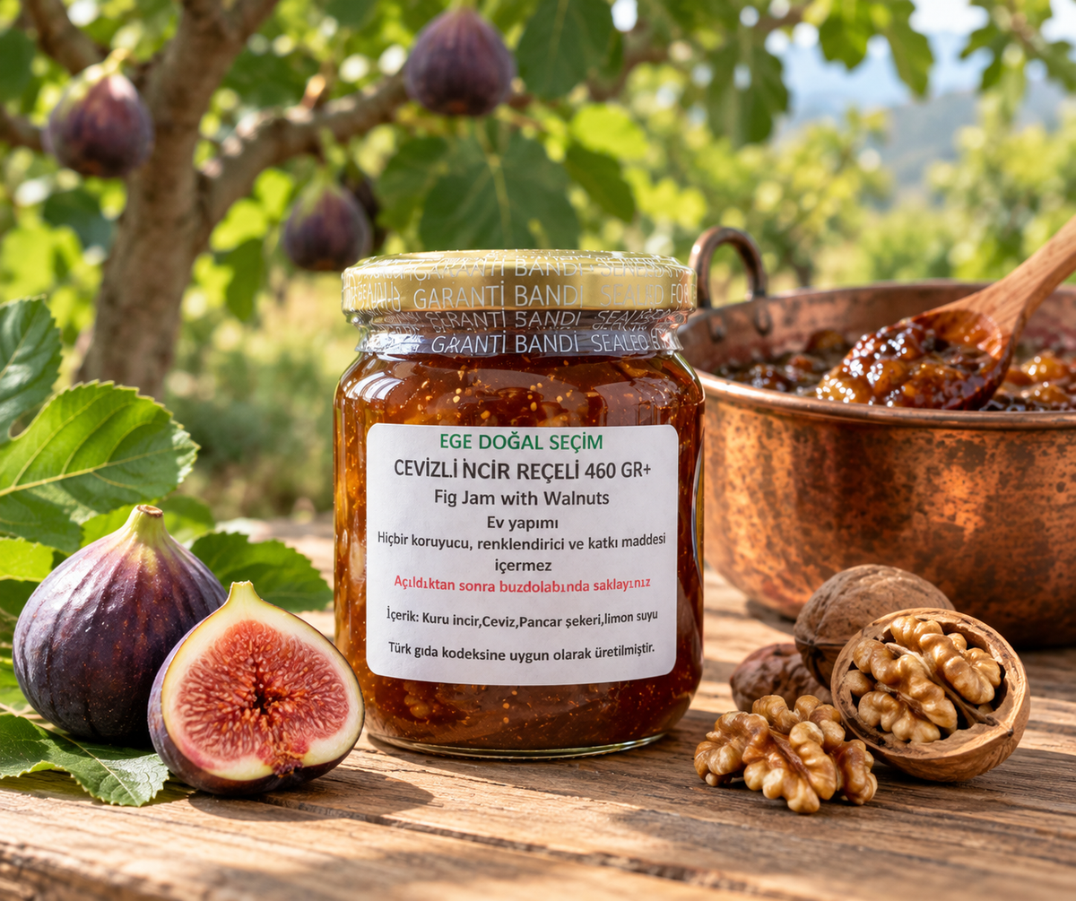Cevizli İncir Reçeli 460 Gr (El Yapımı)